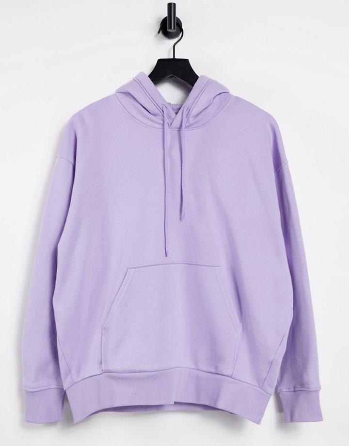 Weekday Alisa Organic Cotton Hoodie In Lilac-purple