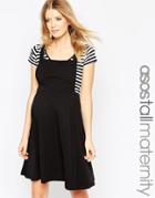 Asos Maternity Tall Pinafore Dress - Black