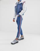 Liquor N Poker Skinny Jeans With Sports Stripes-blue