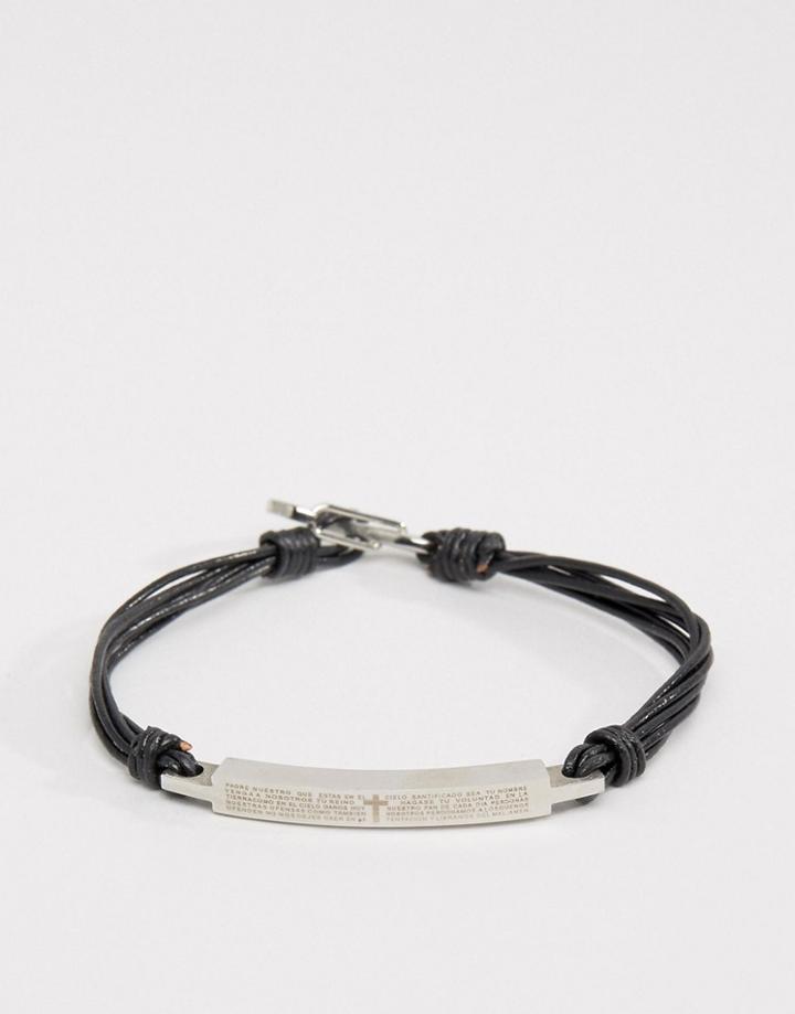 Seven London Band Cross Bracelet Exclusive To Asos - Silver