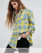 Reclaimed Vintage Shirt In Check - Yellow