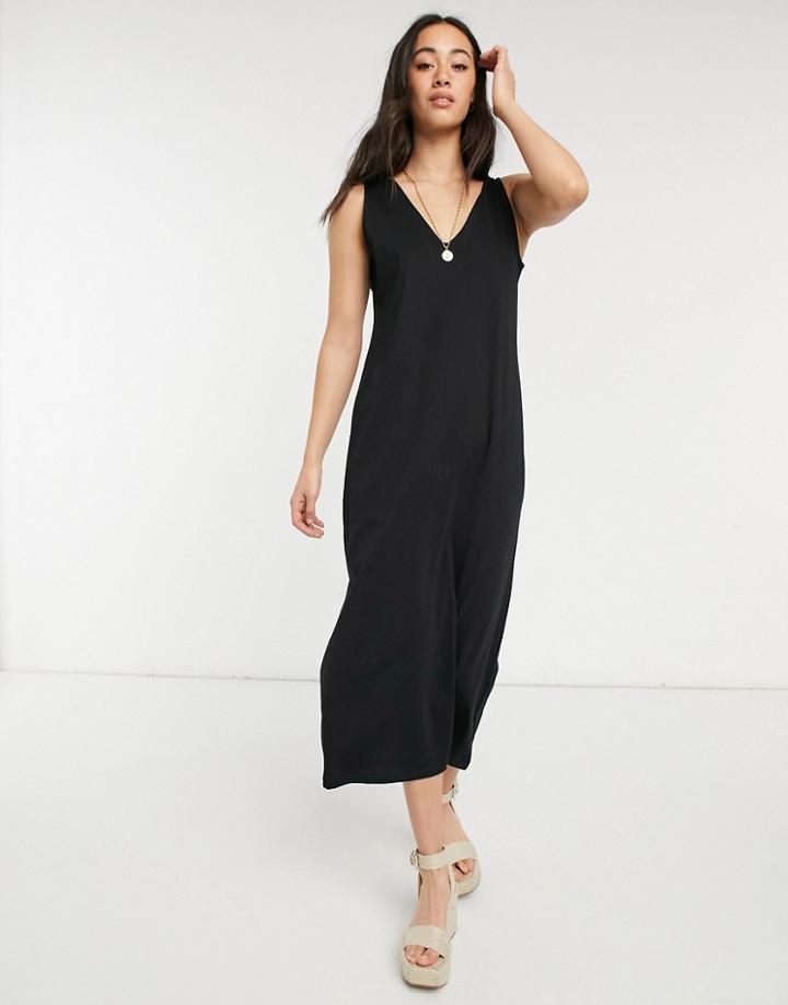 Esmee Exclusive Beach Midi Jersey Dress In Black