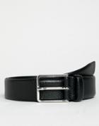 Esprit Leather Formal Belt In Black - Black