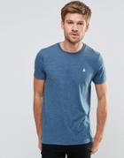 Asos Logo T-shirt With Crew Neck In Blue Marl - Majolica Blue
