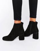 Oasis Block Heel Boots - Black