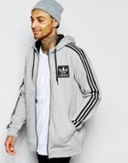 Adidas Originals Hoodie With Box Logo Aj8086 - Gray
