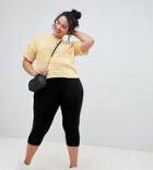 Asos Design Curve Over The Knee Leggings - Black