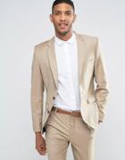 Selected Homme Suit Jacket In Sand - Stone