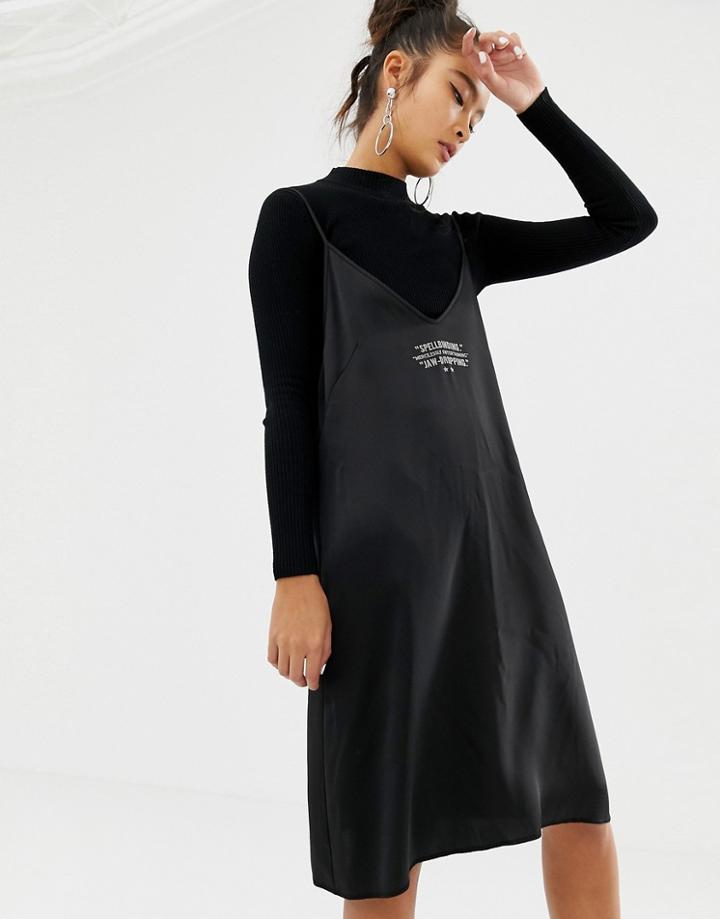 Cheap Monday Rite Logo Cami Dress With Recycled Polyester - Black