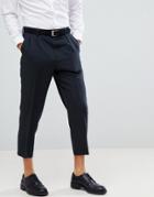 Asos Design Tapered Smart Pants In Black With Double Pleat - Black