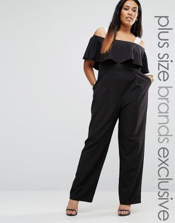 Truly You Monochrome Jumpsuit - Black