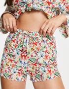 Unique 21 Beach Shorts In Tropical Print-multi