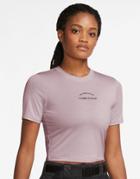 Nike Essential Slim Cropped 'slay' T-shirt In Pale Pink