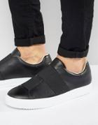 Armani Jeans Elastic Sneakers In Black - Black