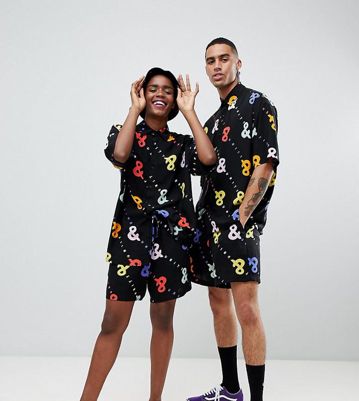 Asos Design X Glaad & Shorts Two-piece In Print - Black