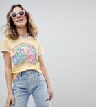Asos Petite T-shirt With My Little Pony Print And Contrast Binding - Yellow