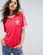 Adidas Originals Red California T-shirt - Pink