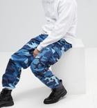 Reclaimed Vintage Revived Camo Cargo Pants In Blue - Blue