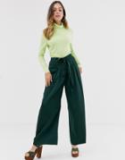 Moon River Green Wide Leg Pants