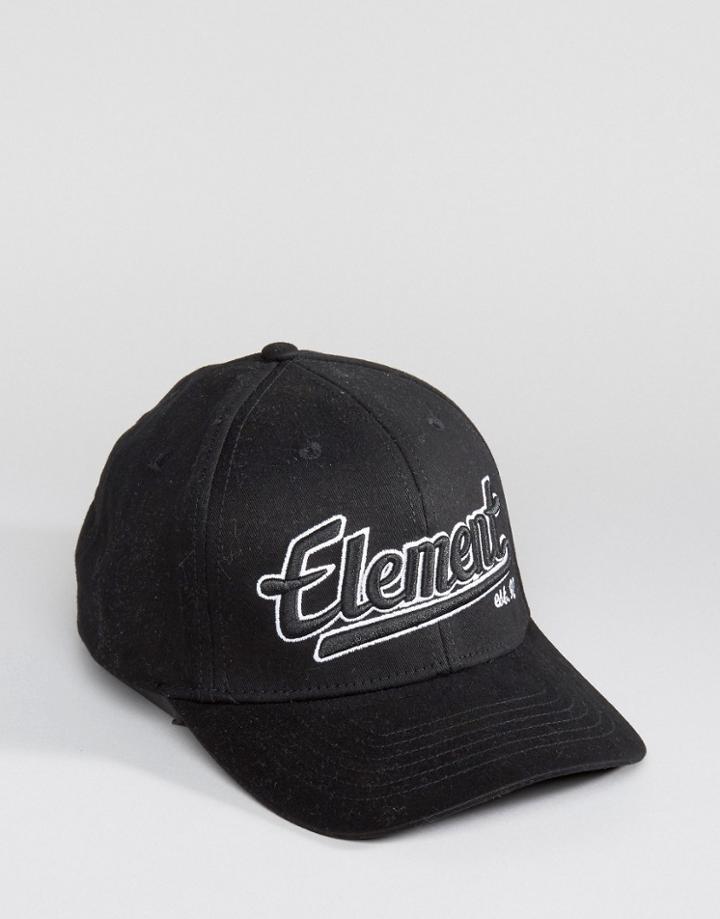 Element Script Baseball Cap - Black