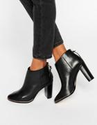 Ted Baker Lorca Leather Heeled Ankle Boots - Black