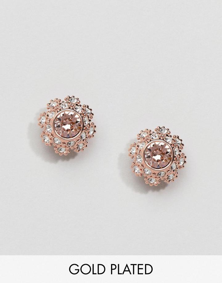 Ted Baker Seraa Crystal Daisy Lace Stud Earrings - Gold