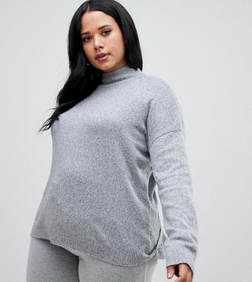Micha Lounge Curve Sweater With Cross Drape Back - Gray