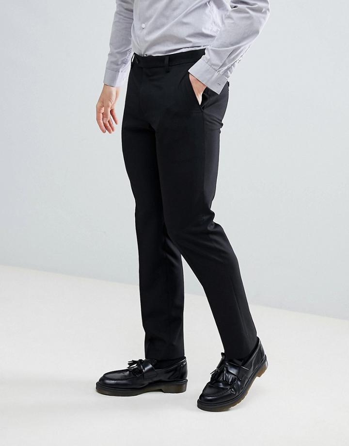 Next Slim Fit Suit Pants In Black - Black