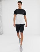 Asos 4505 Short Running Tights With Quick Dry In Black