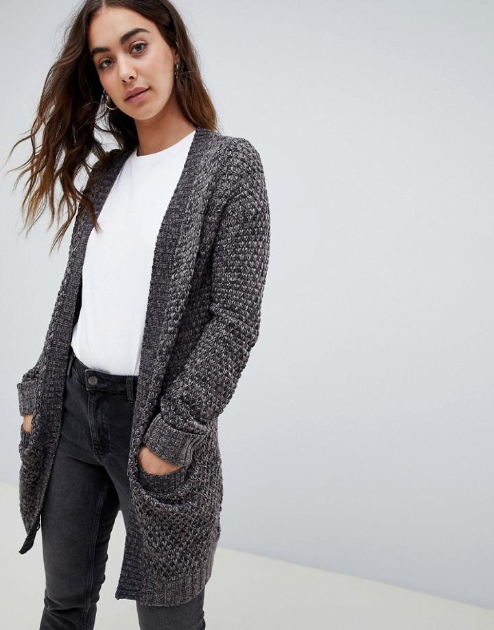 Vero Moda Chunky Knitted Cardigan - Gray