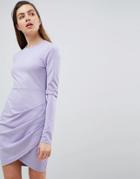 Ivyrevel Long Sleeved Jersey Dress With Wrap Front - Purple