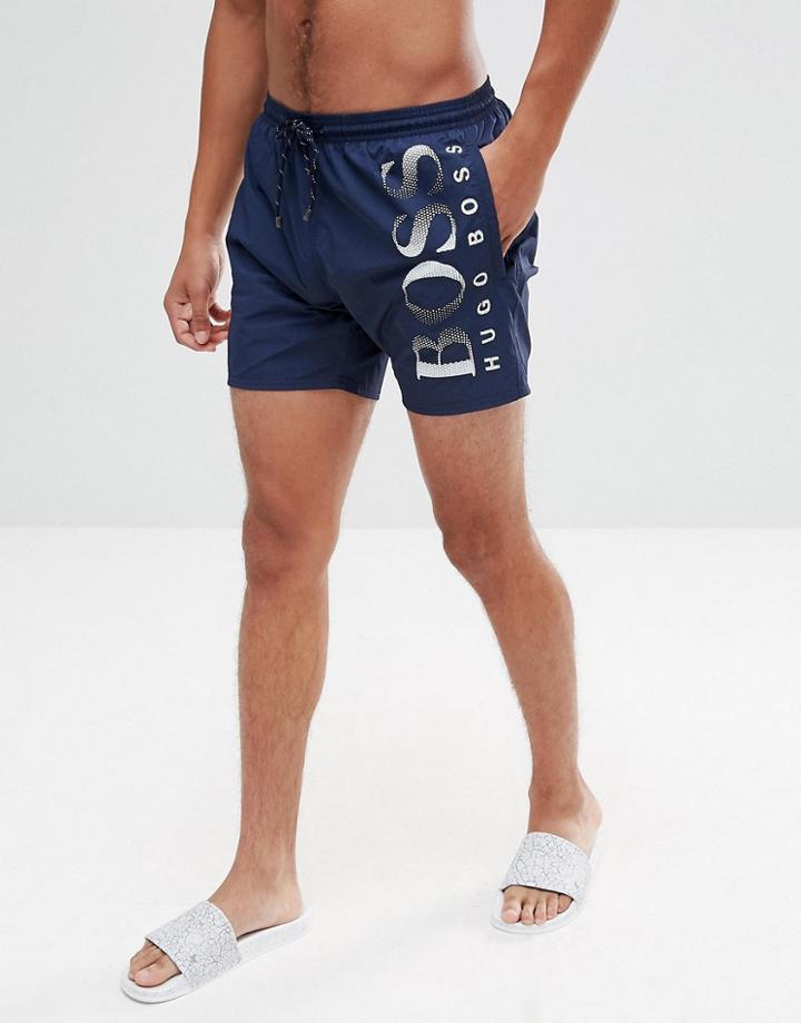 Boss By Hugo Boss Octopus Swim Shorts In Navy - Navy