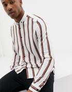 River Island Shirt With Stripes In White - White