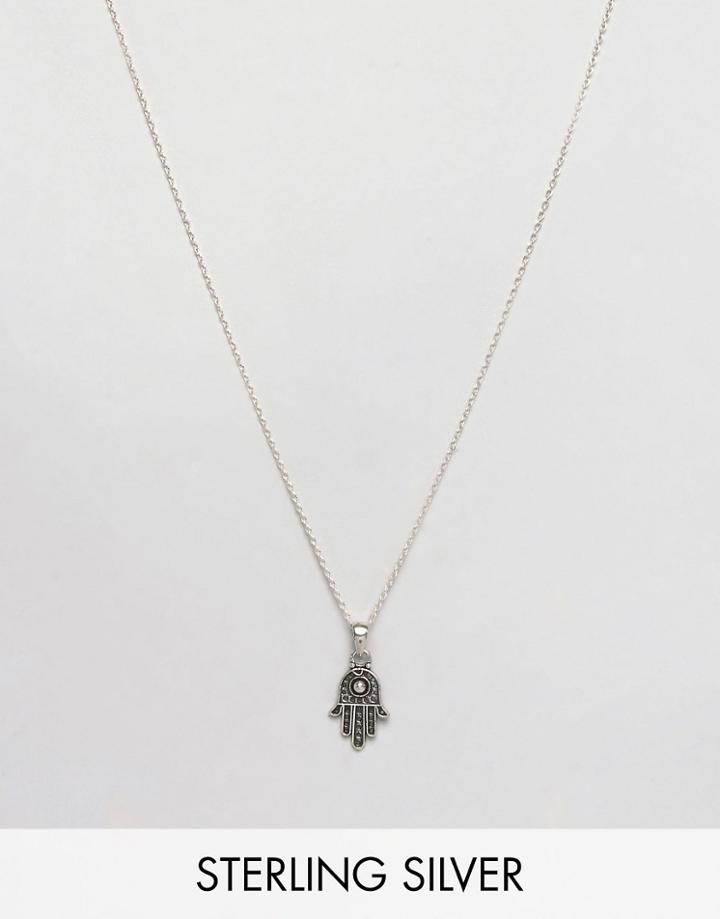 Kingsley Ryan Sterling Silver Hand Pendant Necklace - Silver