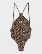 Only La Crossover Strappy Back Swimsuit-brown