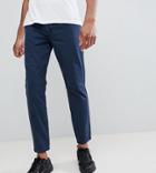 D-struct Tall Elastic Waist Cropped Chino Pants - Navy
