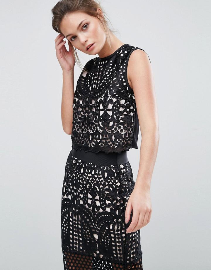 Ted Baker Lace Top - Black