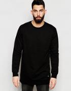 Only & Sons Longline Sweatshirt - Black