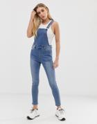 Liquor N Poker Skinny Fit Overalls-blue