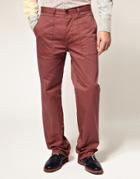 Carolyn Massey For Asos Topstitch Pants - Red