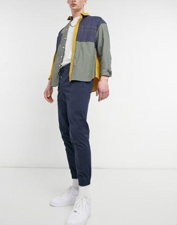 Jack & Jones Intelligence Cuffed Pants In Navy
