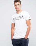 Tommy Hilfiger Logo T-shirt In Organic Cotton White - White