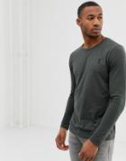 Religion Jersey Long Sleeve Top In Charcoal-gray