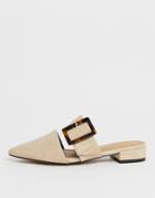 Asos Design Malta Mule In Beige Croc - Beige