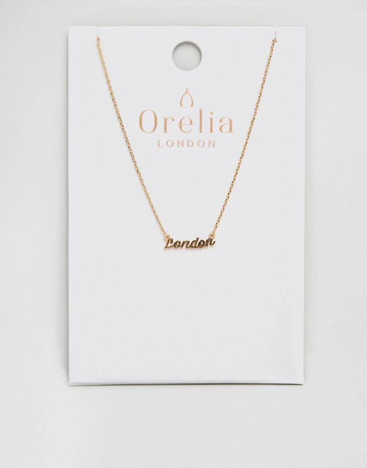 Orelia London Script Necklace - Gold