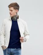 Fred Perry Lightweight Tonal Sports Jacket In Off White - White