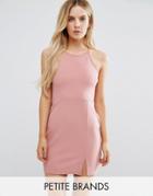 Missguided Petite Side Split Mini Dress - Pink