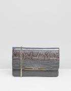 Dune Studded Clutch Bag - Gray