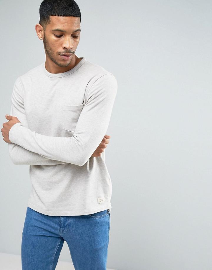 Selected Homme Sweatshirt With Marl Fleck Detail - Purple