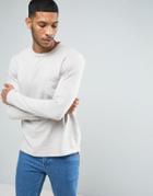 Selected Homme Sweatshirt With Marl Fleck Detail - Purple